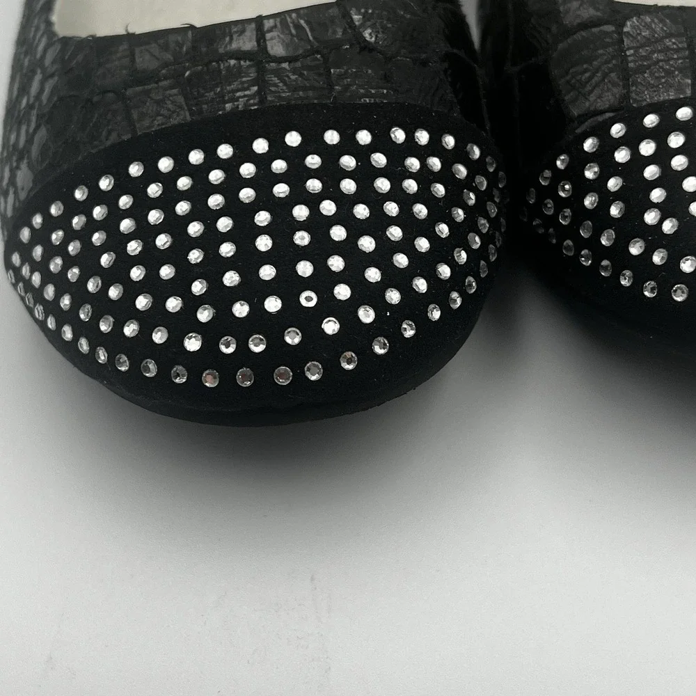 Footzyfolds Brittany Demi Flats Size 10M Black Style 1161518 Foldable Shoes